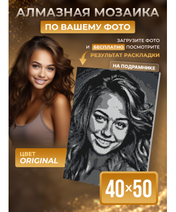 Алмазная мозаика по фото 40*50 FM-black