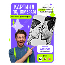 Картина по номерам точками по фото 45FPD-black