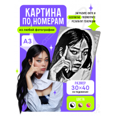 Картина по номерам точками по фото 34FPD-black