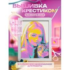 Набор для вышивки крестиком по фото 23FE-pop